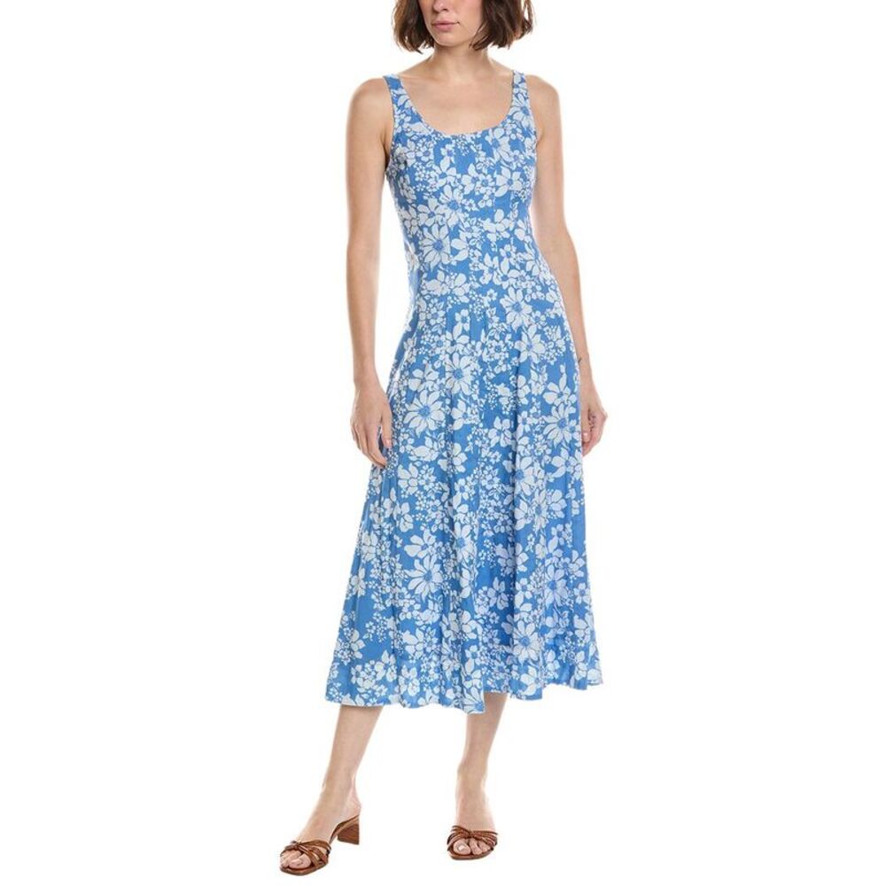 Ro's Garden Womens  Camillie Midi Dress, Blue